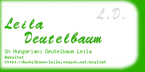 leila deutelbaum business card